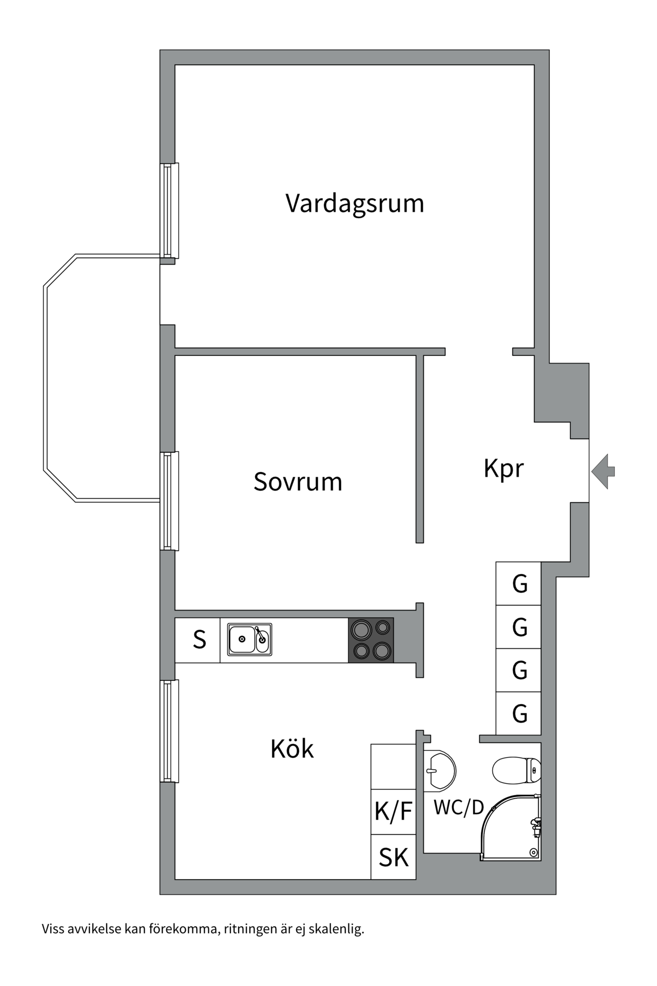 Bostadsbild från Salabacksgatan 3B, Såld i Salabacke, Uppsala