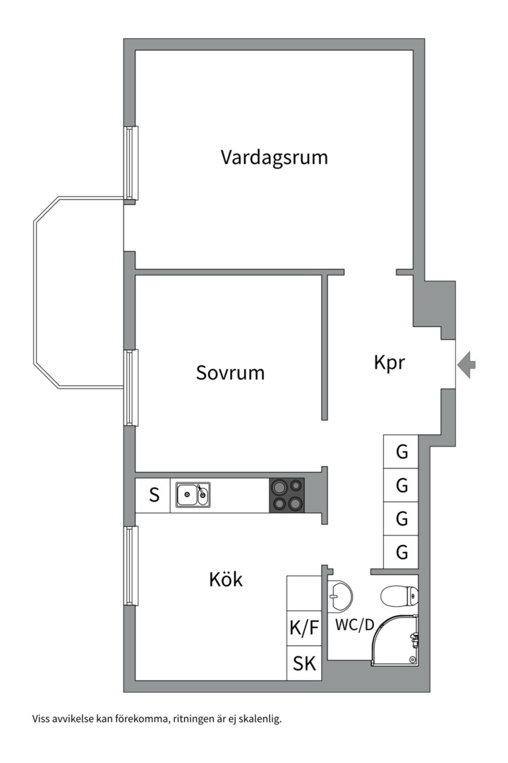 Bostadsbild från Salabacksgatan 3B, Såld i Salabacke, Uppsala