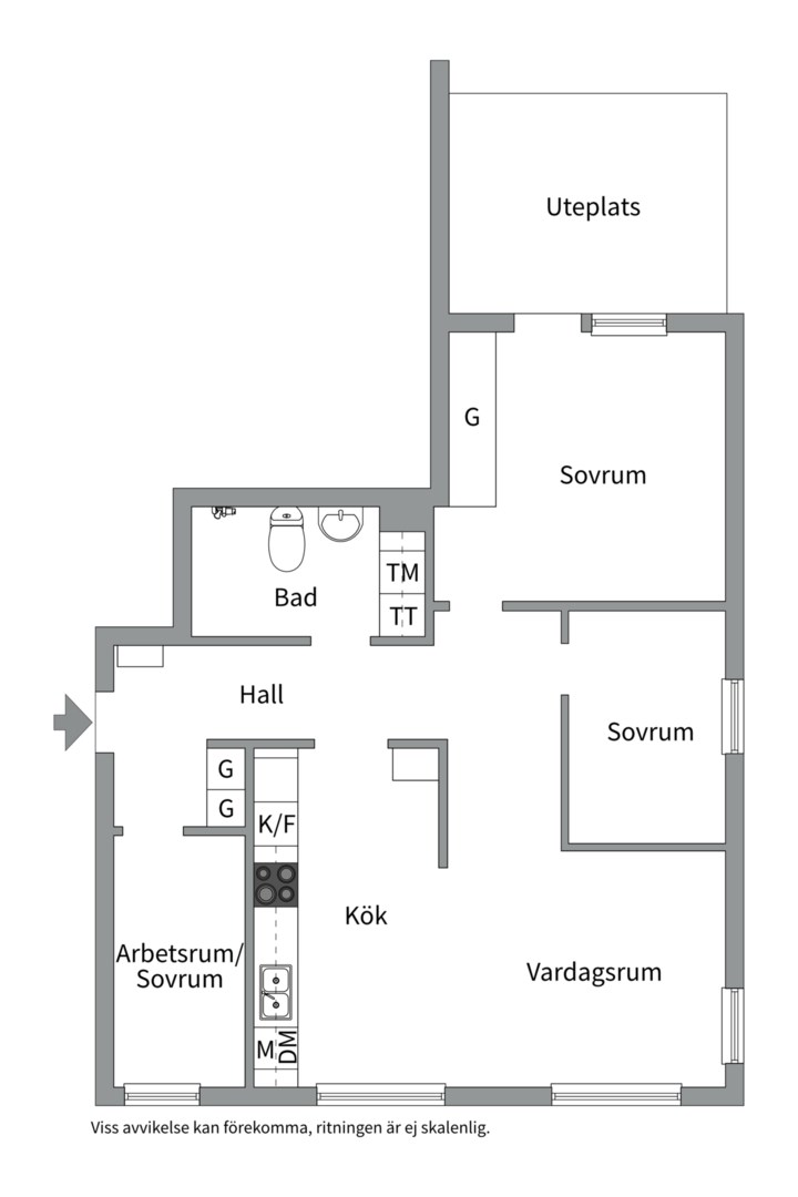 Planlösning från Clas Horns väg 1, Såld i Ekerö, Ekerö