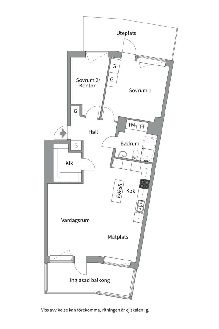 Planlösning från Telegrafvägen 36, Till salu i Telegrafberget, Nacka