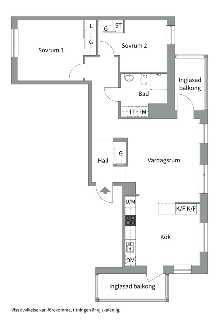 Planlösning från Kungsängsesplanaden 12D, Såld i Kungsängen, Uppsala