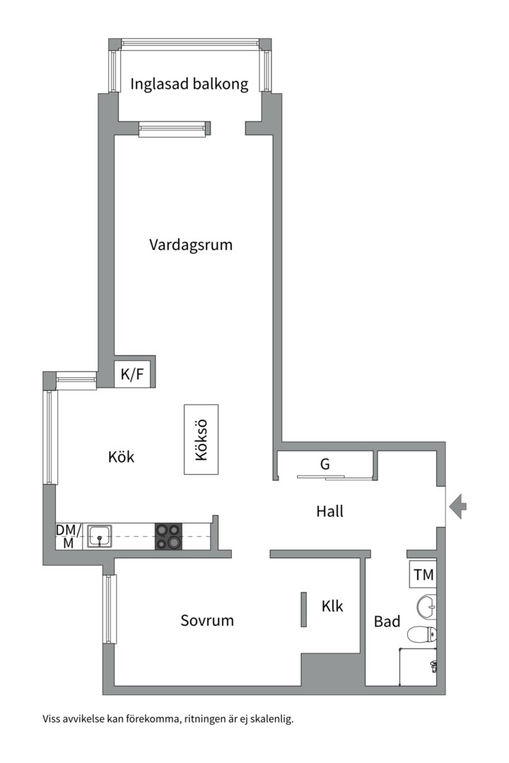 Planlösning från Svartbäcksgatan 43 F, Snart till salu i Centrum, Uppsala