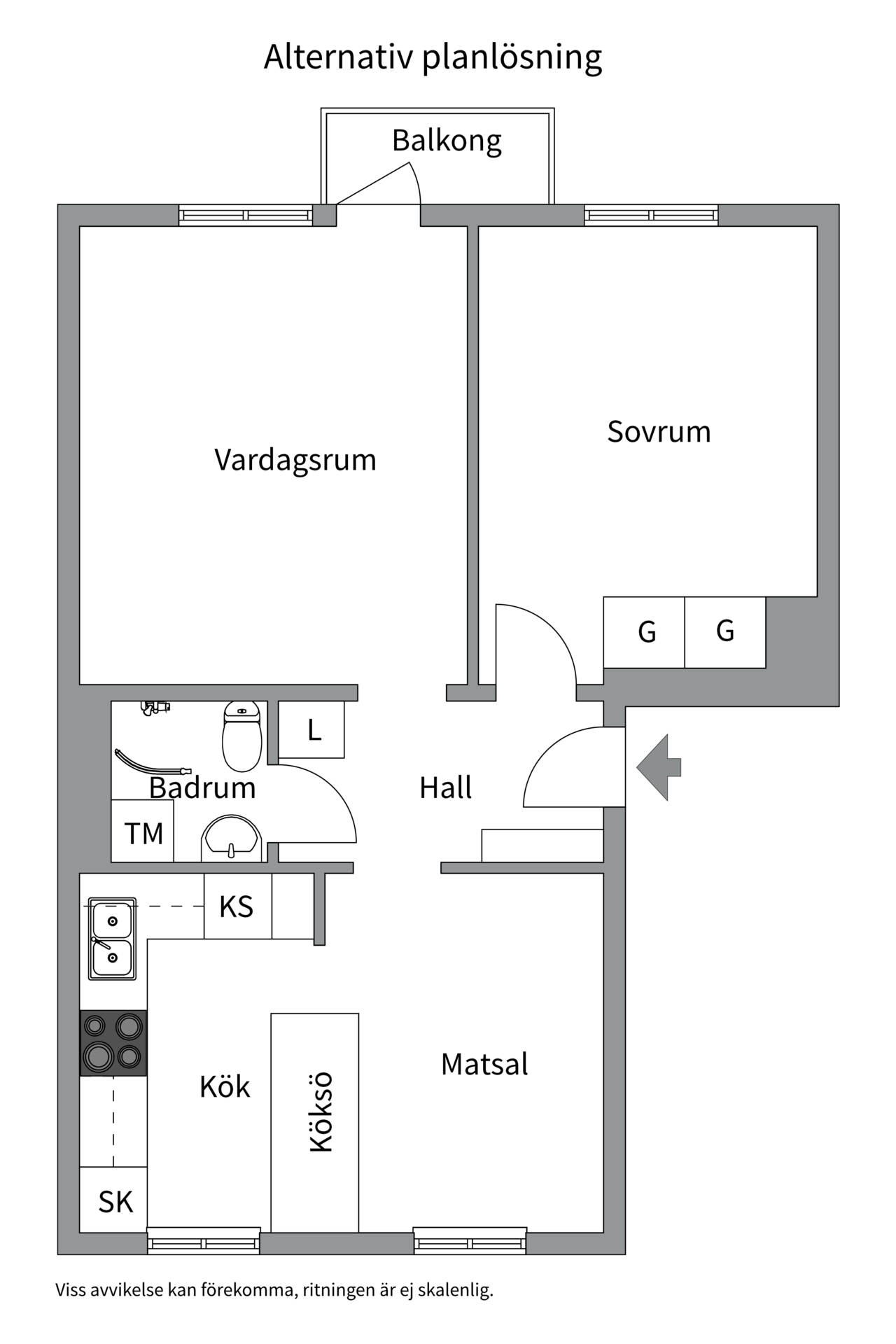 Bostadsbild från Swedenborgsgatan 32B, Kommande i Svartbäcken, Uppsala