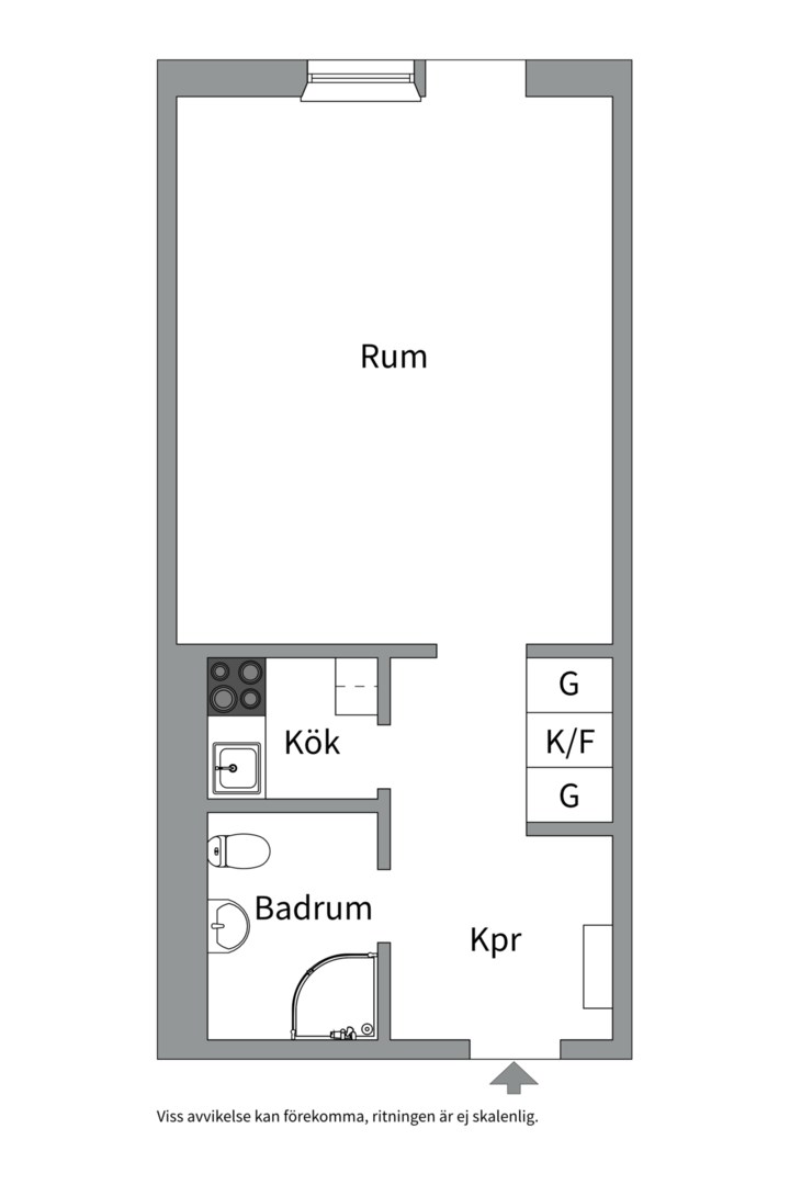 Planlösning från Fredsgatan 3, Såld i Främre Luthagen, Uppsala