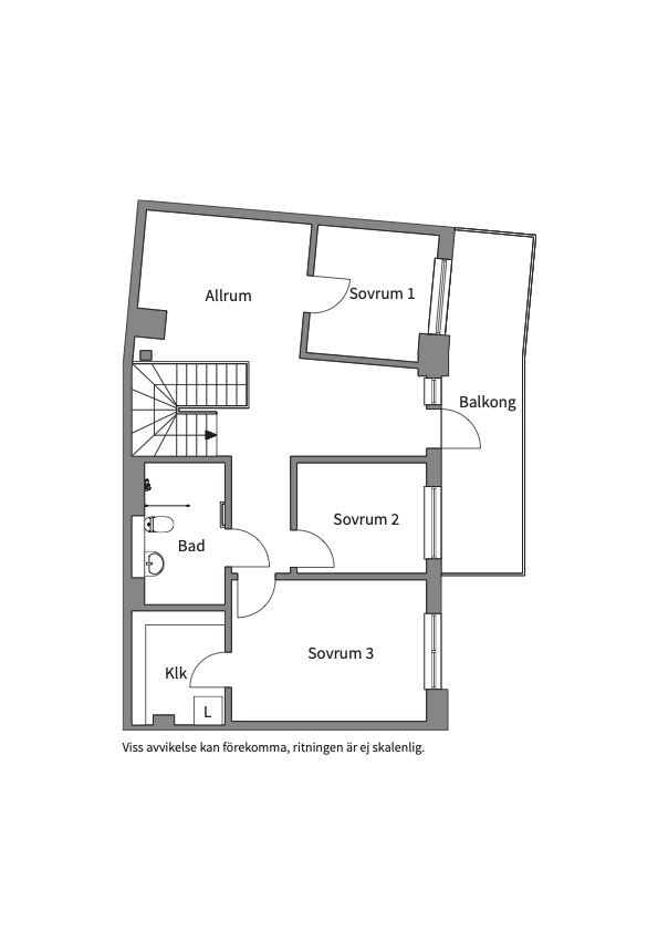 Planlösning från Augustendalsvägen 31, Såld i Nacka Strand, Nacka