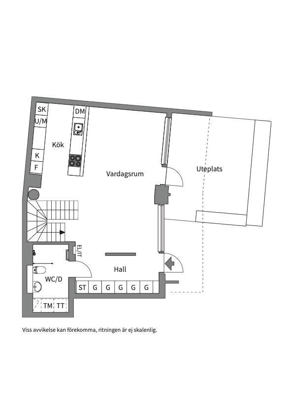 Planlösning från Augustendalsvägen 31, Såld i Nacka Strand, Nacka