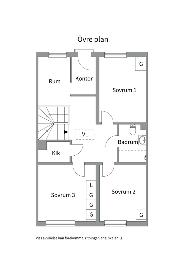 Planlösning från Tollare Ängsväg 23, Såld i Tollare, Nacka