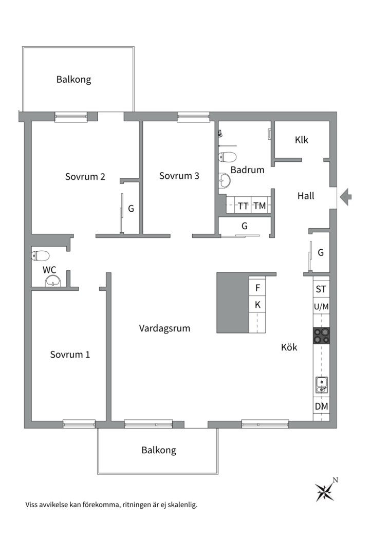 Planlösning från Mältargatan 7, Såld i Kungsängen, Uppsala