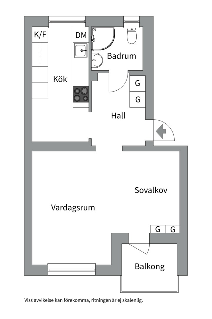 Planlösning från Ugglevägen 17D, Såld i Saltängen, Nacka