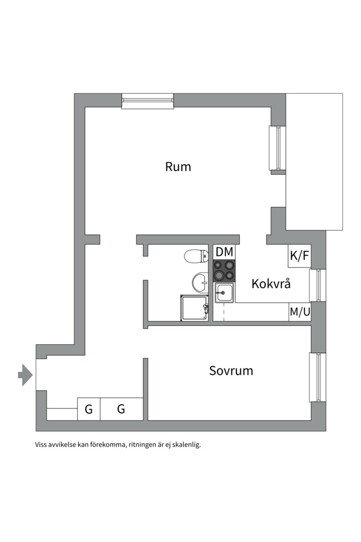 Planlösning från Geijersgatan 13 A, Såld i Luthagen, Uppsala
