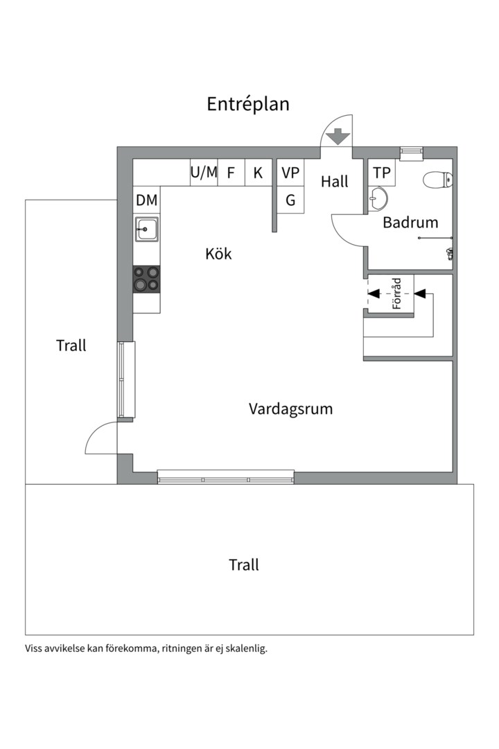 Planlösning från Moravägen 26, Kommande i Norra Lännersta, Nacka