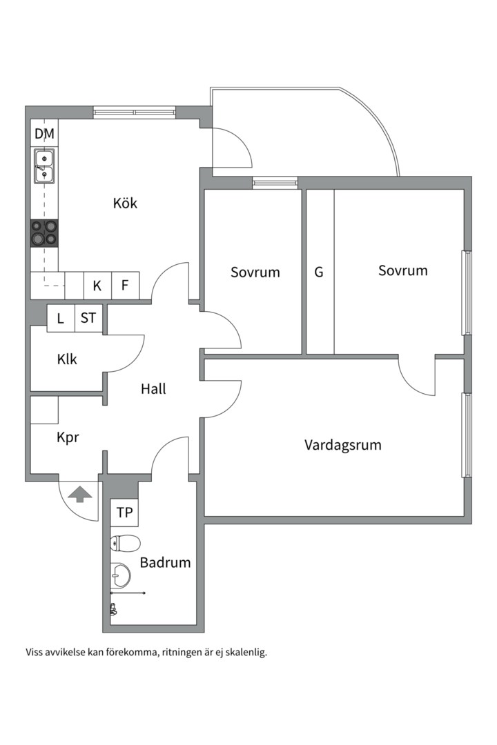 Planlösning från Kantatvägen 1, Såld i Forum Nacka, Nacka