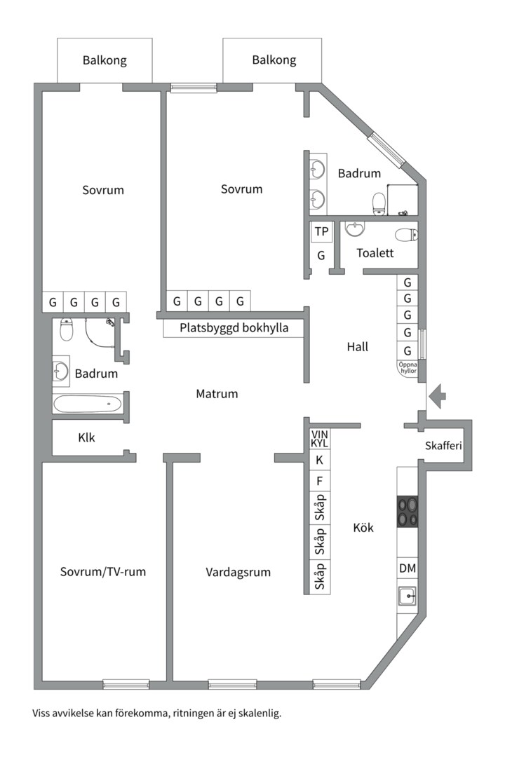 Planlösning från Garvargatan 7, 4tr, Såld i Kungsholmen, Stockholm