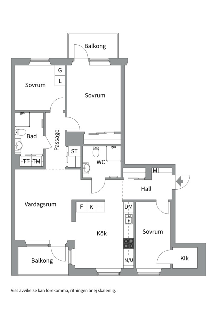 Planlösning från Nackabacken 15, Till salu i Nacka Centrum, Nacka