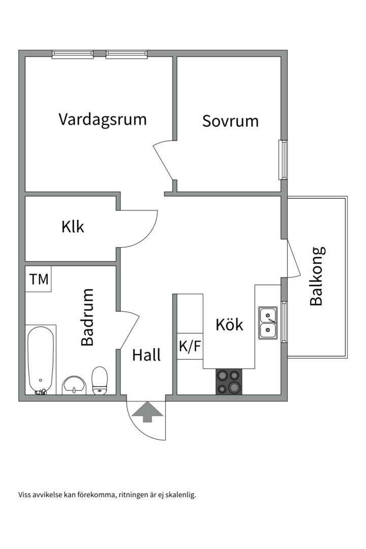 Planlösning från Edövägen 24A, Såld i Västra Orminge, Nacka