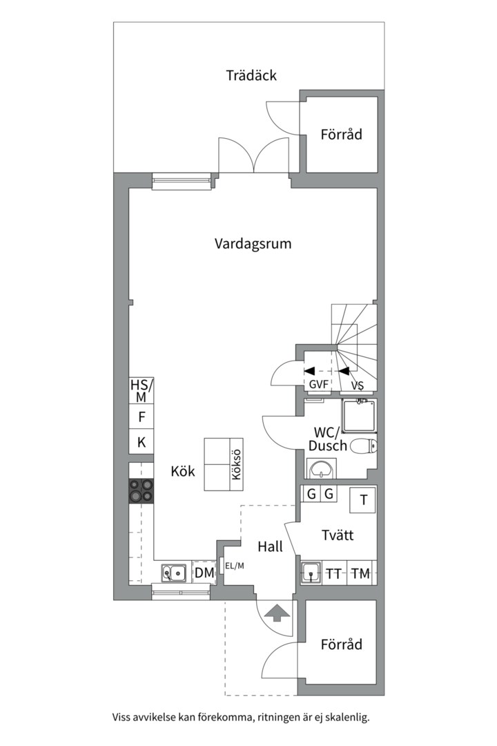 Planlösning från Båtvägen 35, Såld i Porslinskvarteren, Värmdö