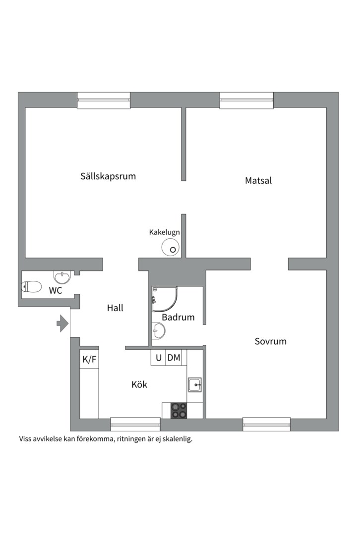 Planlösning från Ymergatan 7A, Såld i Fålhagen, Uppsala