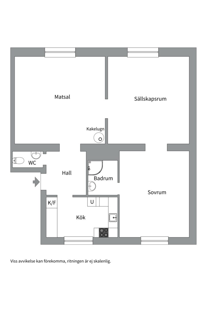 Planlösning från Ymergatan 7A, Kommande i Fålhagen, Uppsala
