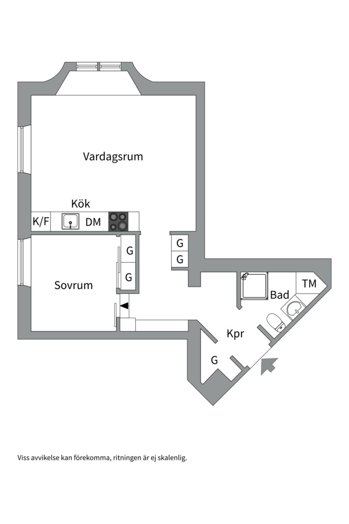 Planlösning från Västermalmsgatan 2A, Såld i Västermalm, Västerås