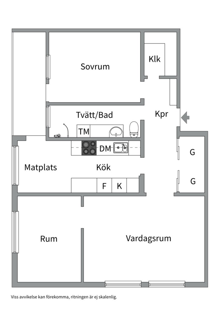 Planlösning från Fyrislundsgatan 40, Såld i Årsta, Uppsala