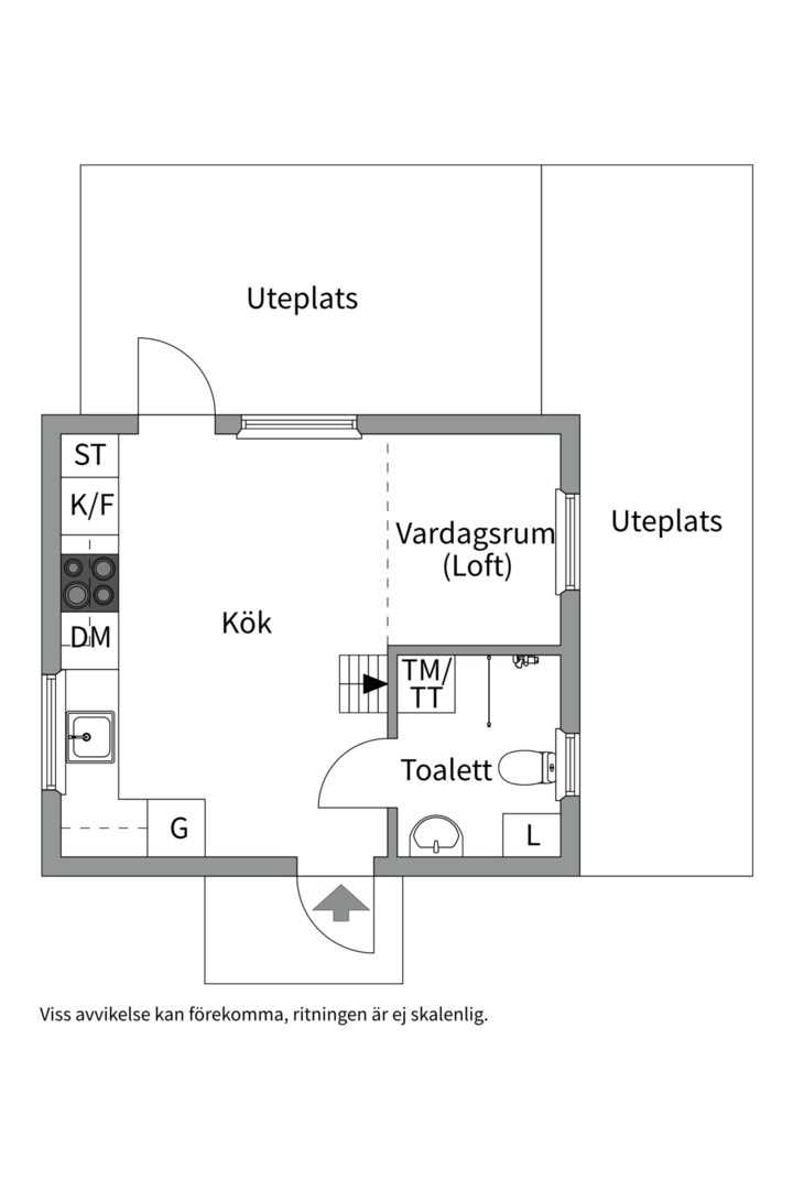 Planlösning från Norrkärrsvägen 8, Till salu i Gustavsvik, Nacka