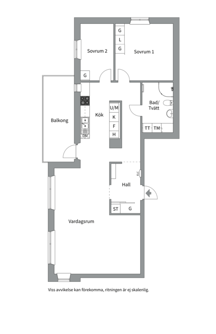 Planlösning från Tollare kaj 2, 7/8tr, Till salu i Tollare, Nacka
