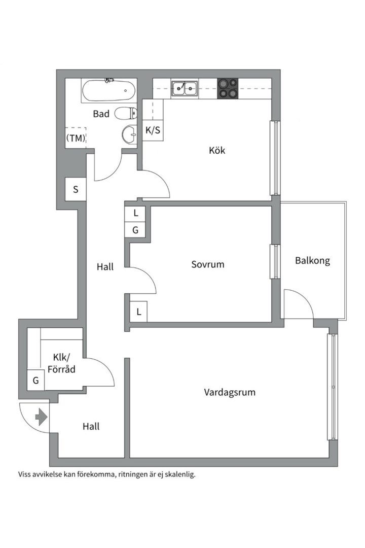 Planlösning från Stenrösvägen 3, Kommande i Stenhagen, Uppsala