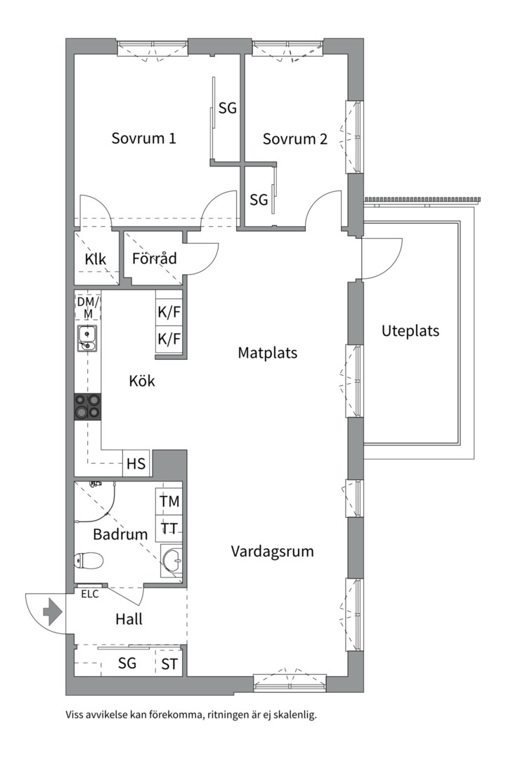 Planlösning från Grenvägen 2, Kommande i Ösby Sjöpark, Värmdö