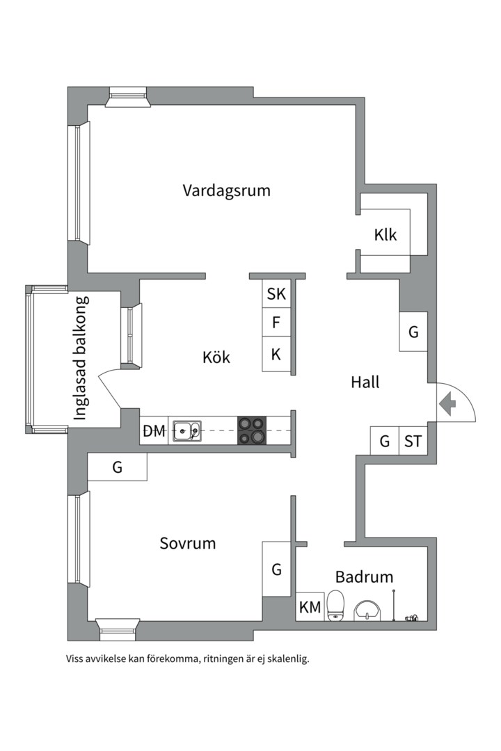 Planlösning från Kullerstensvägen 7B, Såld i Stenhagen, Uppsala
