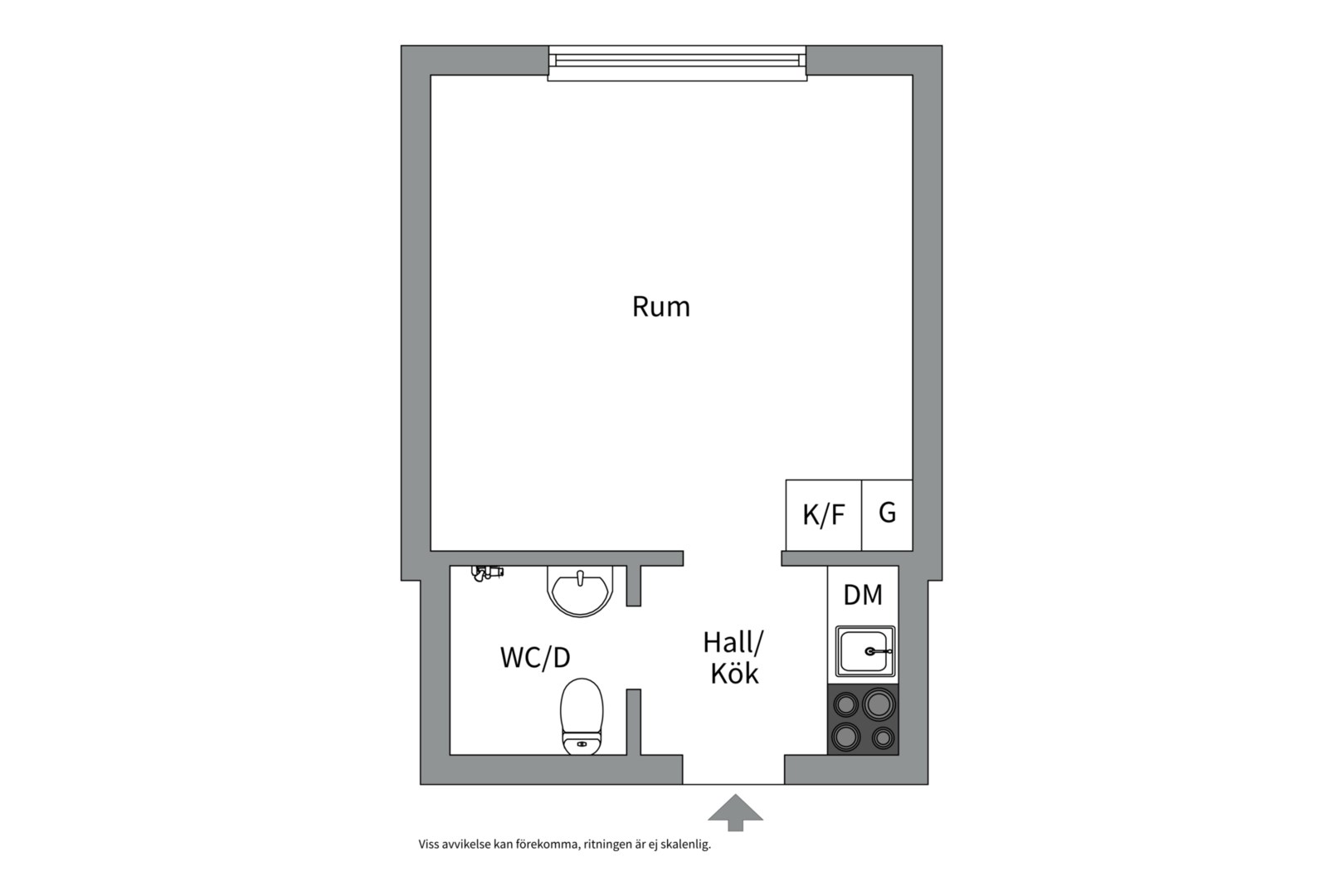 Planlösning från S:t Göransgatan 24 C, Till salu i Fålhagen, Uppsala