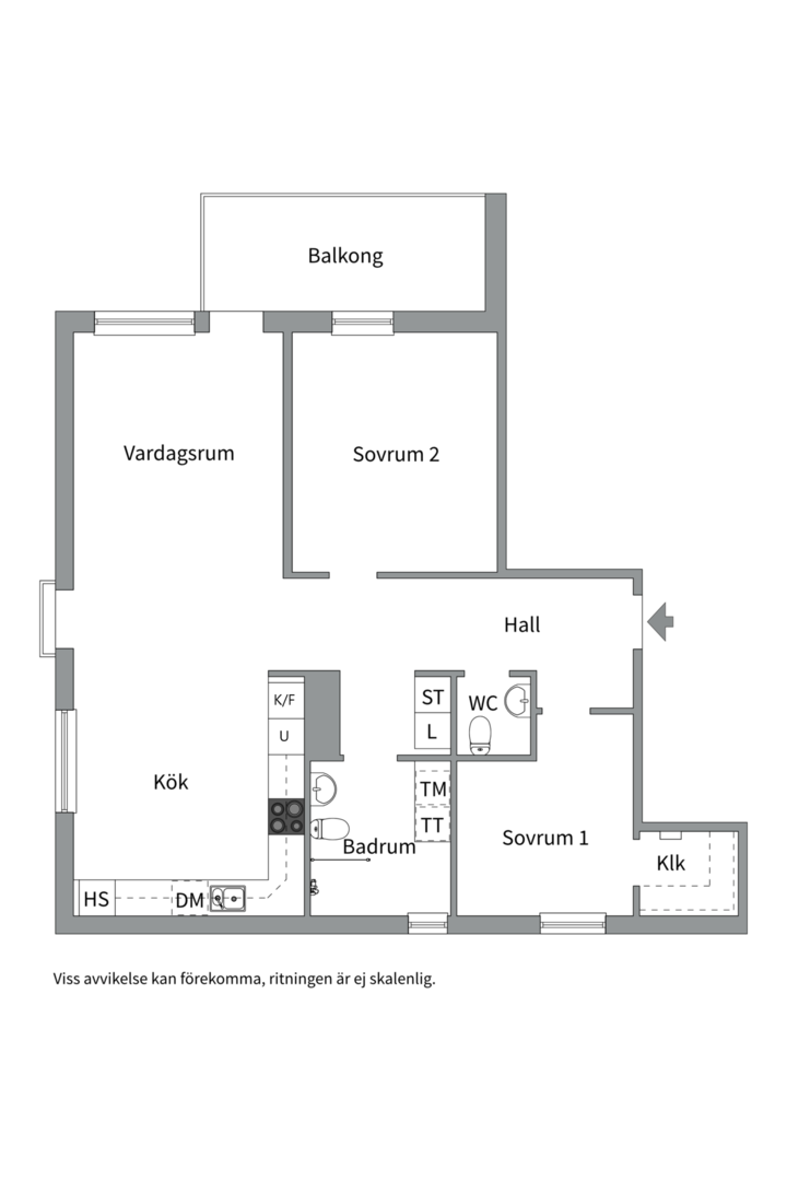 Planlösning från Kakelgatan 6, Såld i Östermalm, Västerås
