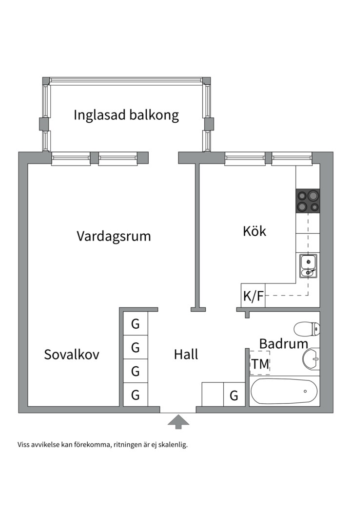 Planlösning från Skarpövägen 37, Kommande i Västra Orminge, Nacka