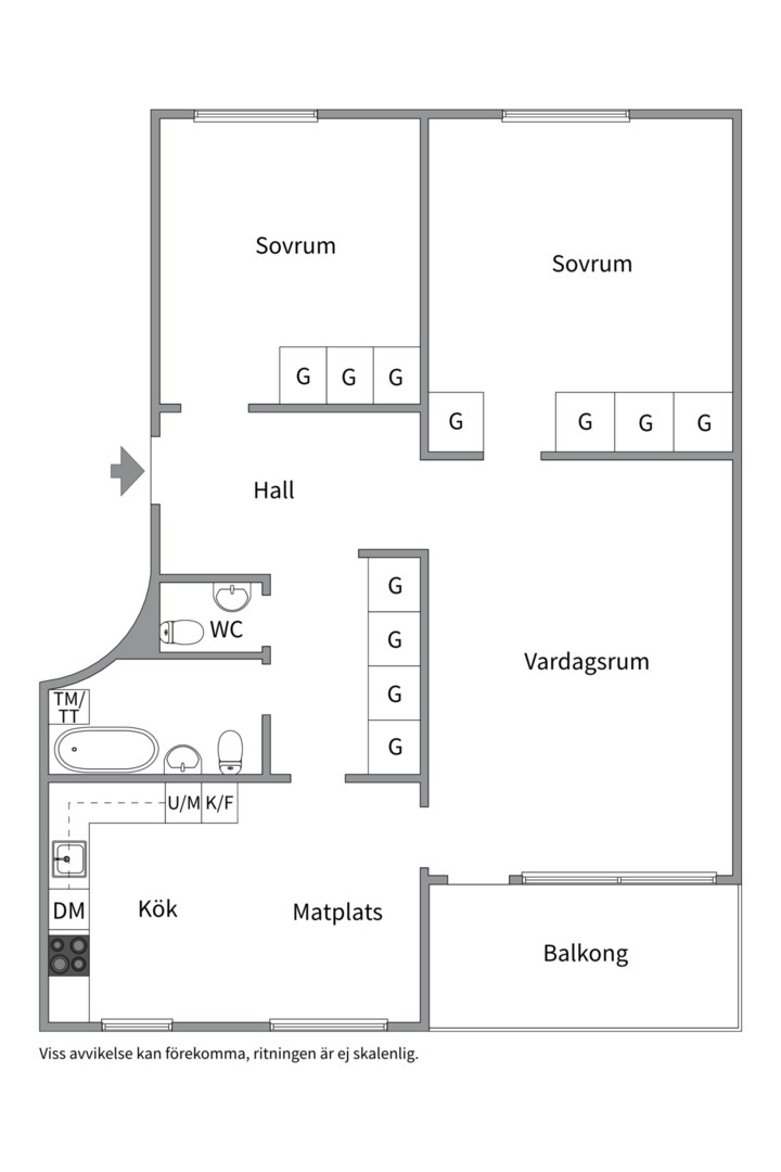 Planlösning från Gränby bilgata 10, Såld i Gränby, Uppsala