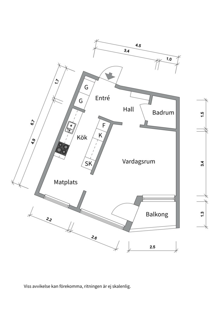 Planlösning från Narvavägen 67, Till salu i Krumeluren, Västerås