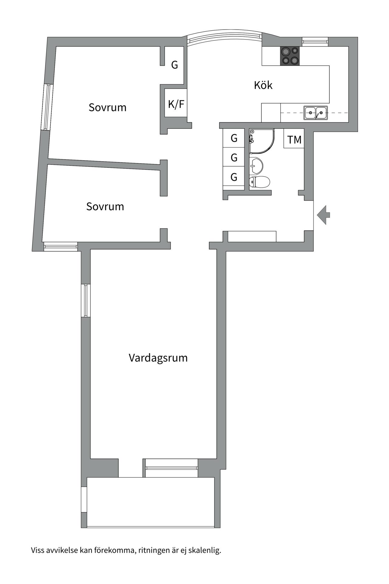 Bostadsbild från Narvavägen 61, Såld i Hammarby, Västerås