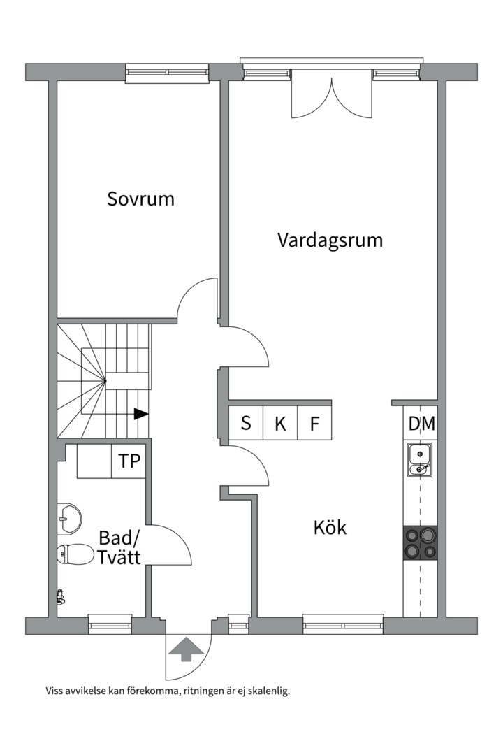 Planlösning från Norrholmsvägen 165, Kommande i Östra Orminge, Nacka