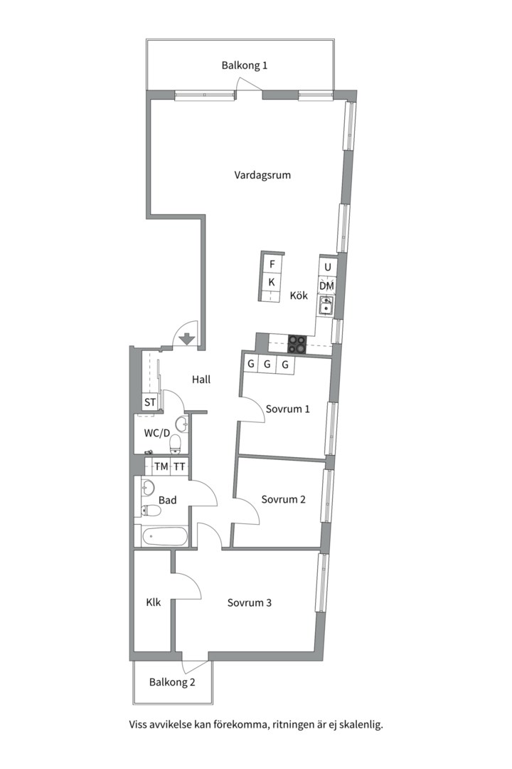 Planlösning från Jan Inghes torg 16, Såld i Hammarby Sjöstad, Stockholm