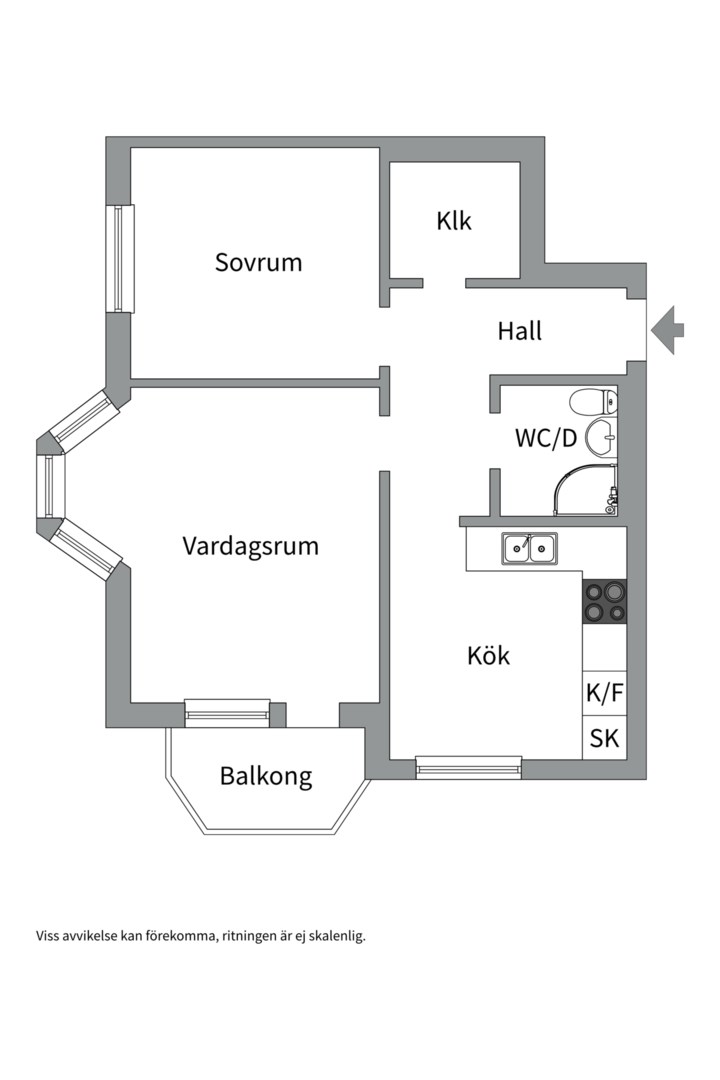 Planlösning från Alphyddevägen 13, Såld i Alphyddan, Nacka