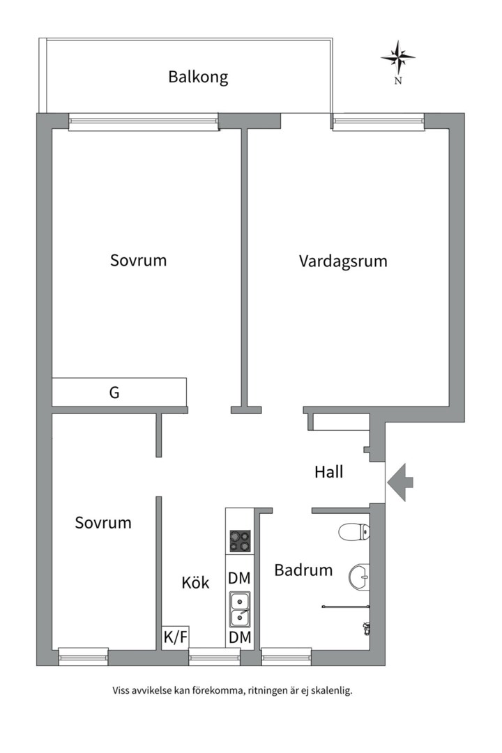 Planlösning från Geijersgatan 38 A, Såld i Luthagen, Uppsala