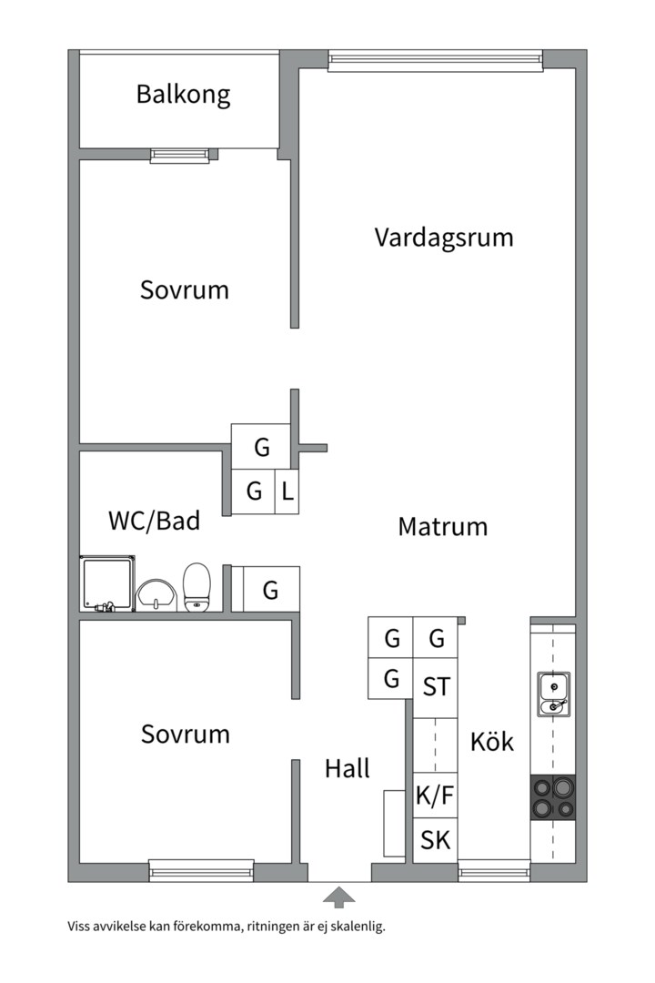 Planlösning från Murargatan 27, Såld i Salabacke, Uppsala