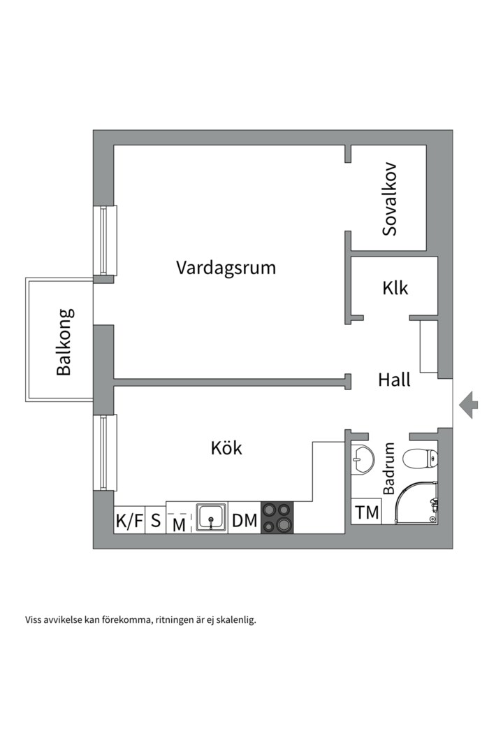Planlösning från Bredmansgatan 4 B, Såld i Luthagen, Uppsala