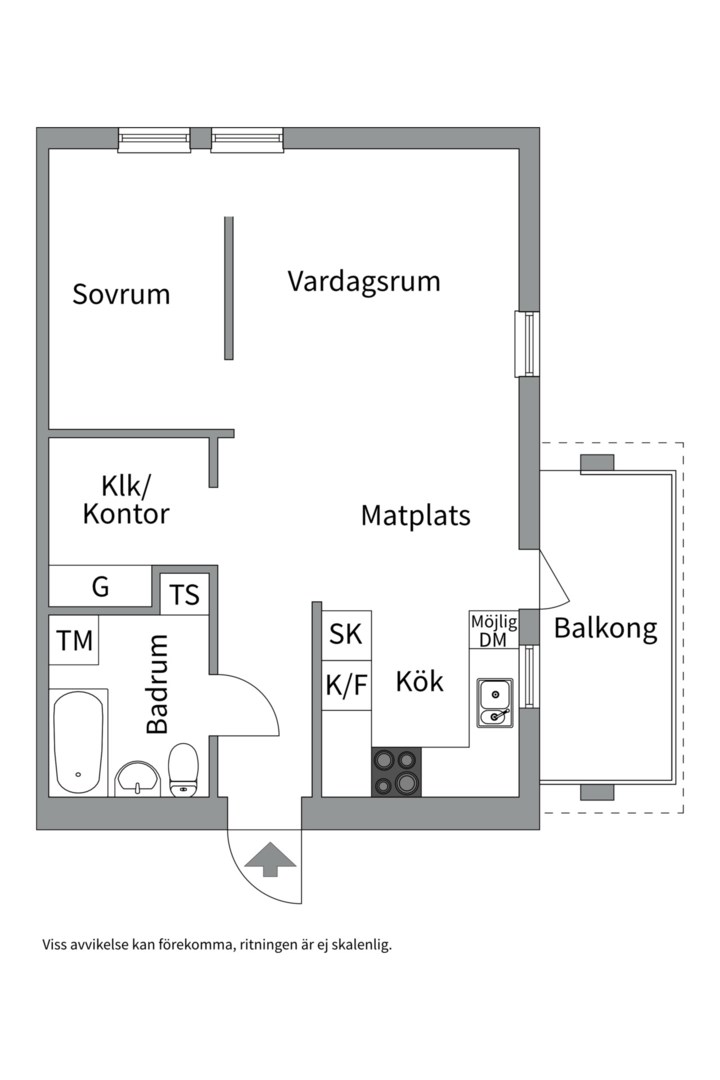 Planlösning från Edövägen 16C, Såld i Västra Orminge, Nacka