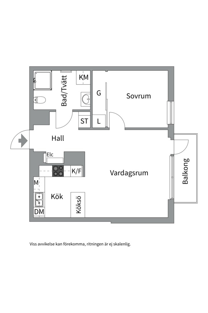 Planlösning från Hammarby allé 11, 6tr, Kommande i Hammarby Sjöstad, Stockholm