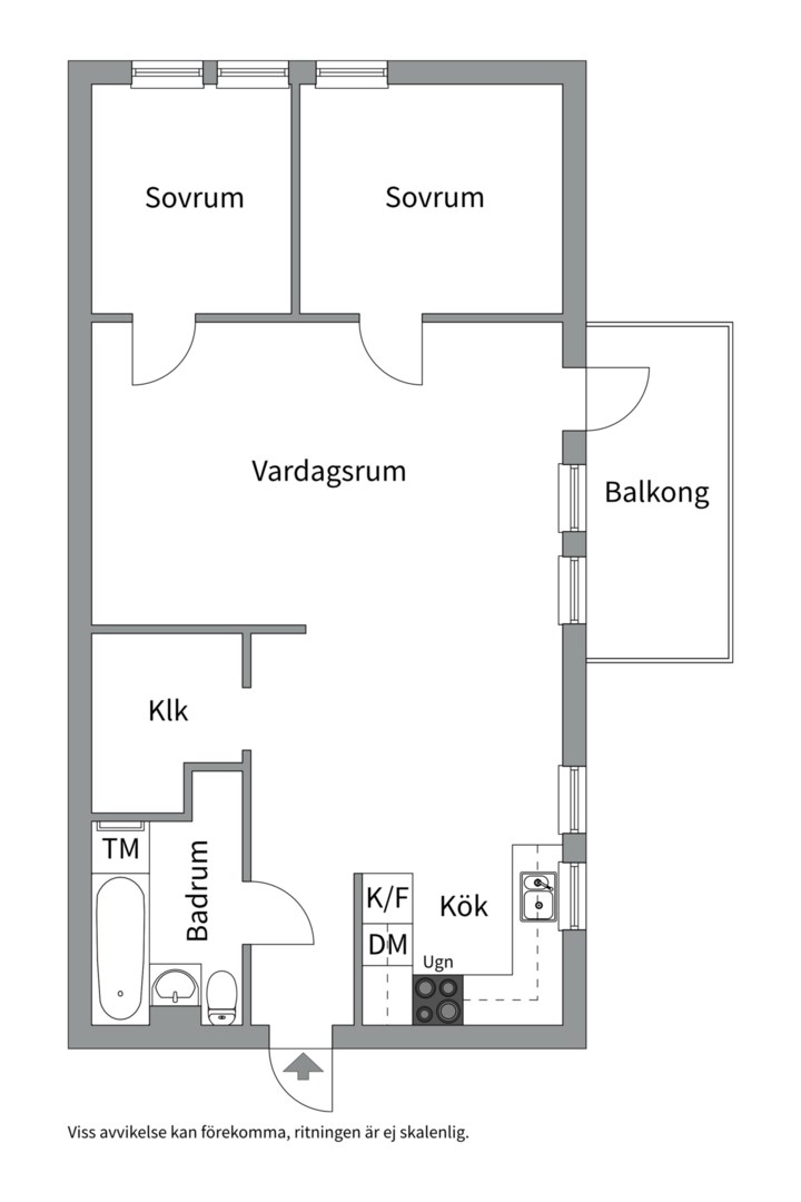 Planlösning från Ormingeringen 55D, Såld i Västra Orminge, Nacka