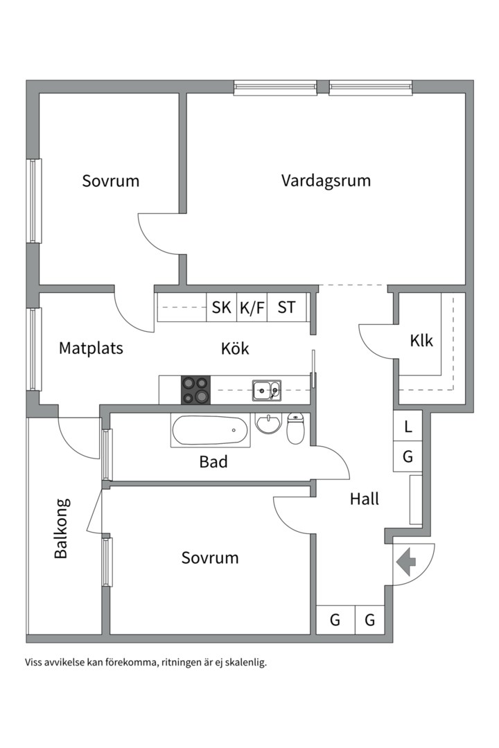 Planlösning från Fyrislundsgatan 58, Såld i Årsta, Uppsala