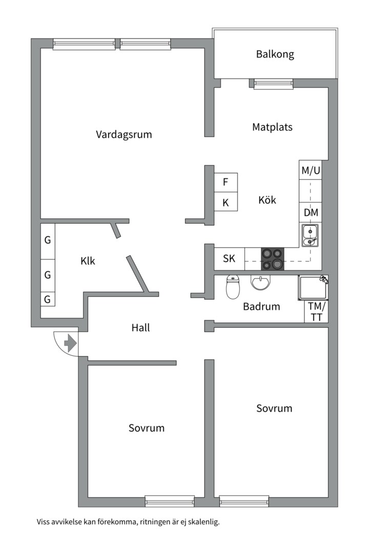 Planlösning från Ekuddsvägen 13, Såld i Ekudden, Nacka