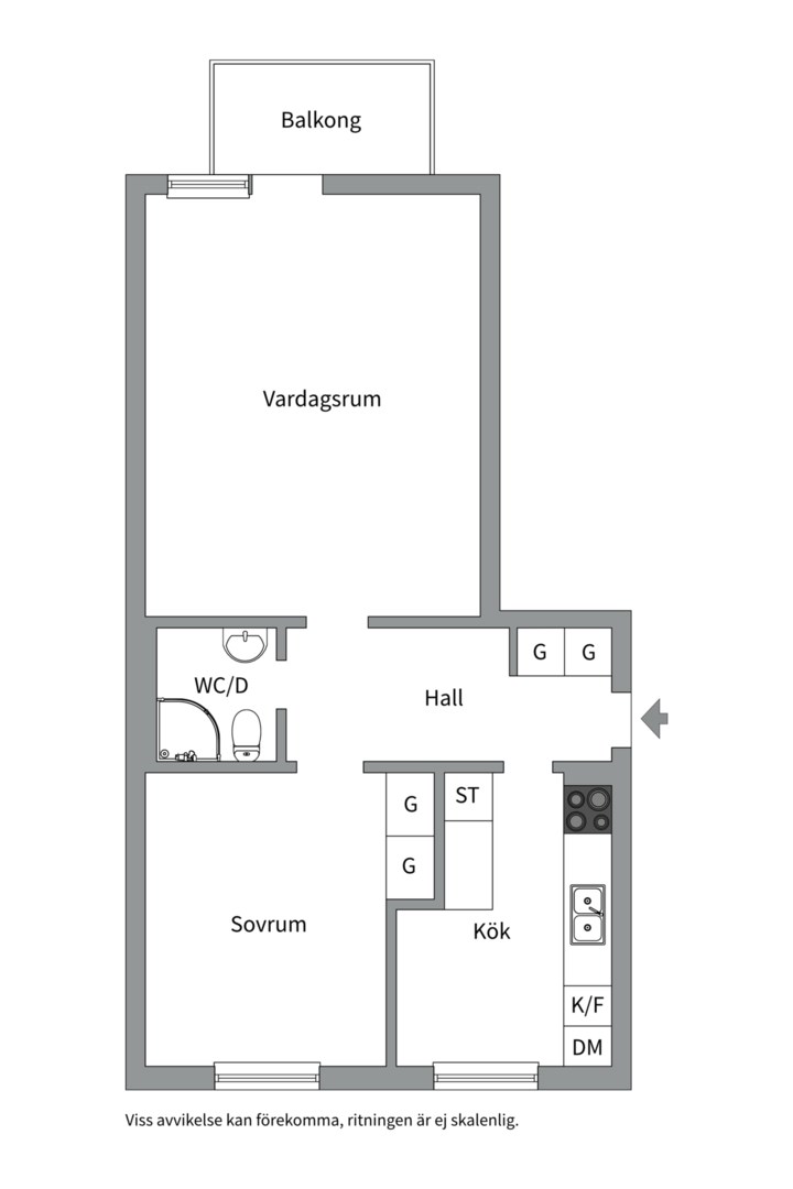 Planlösning från Ymergatan 24 B, Kommande i Fålhagen, Uppsala