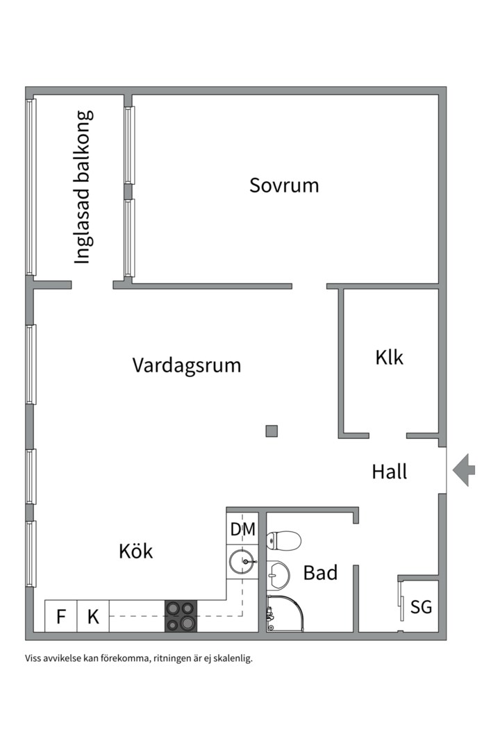 Planlösning från Adolf Zethelius gata 13, Såld i Bäckby, Västerås