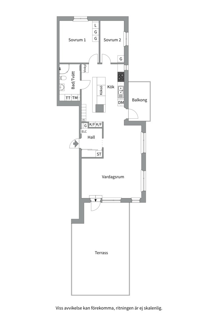 Planlösning från Tollare kaj 4, 8tr, Såld i Tollare, Nacka