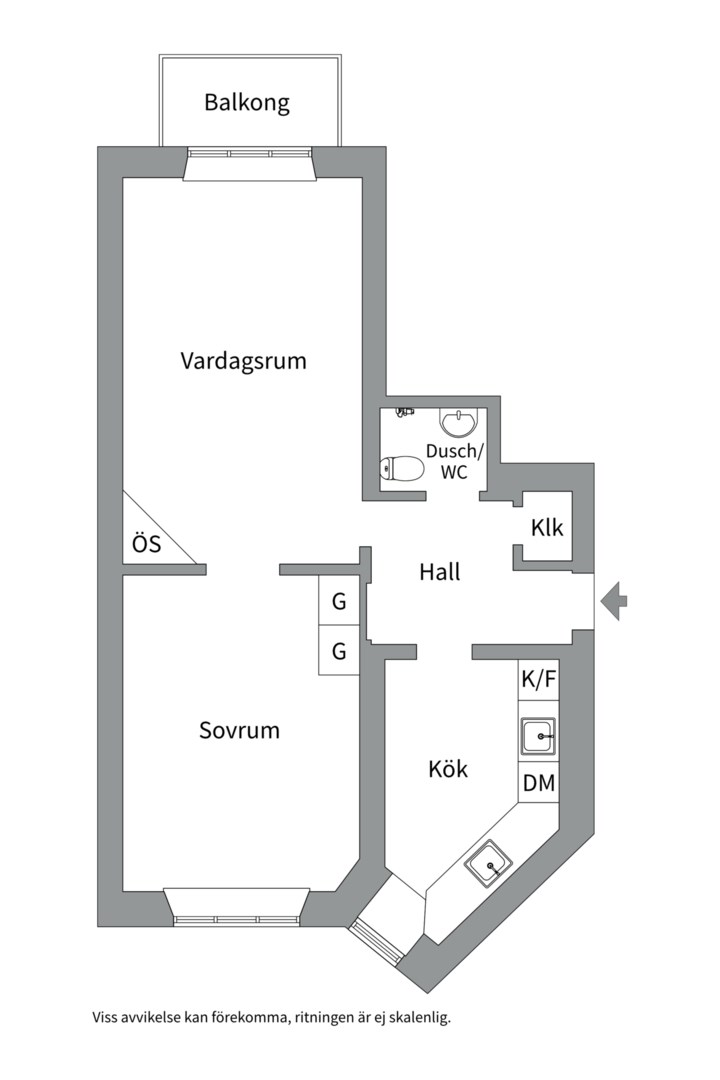 Planlösning från Karlbergsvägen 78A, Såld i Vasastan - Birkastan, Stockholm